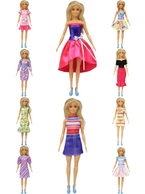 Kläder till Barbie, 10 st Barbie dockkläder