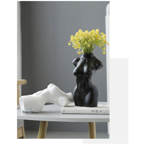 Keramisk vase til kroppen - Bohemsk dekoration (sort)