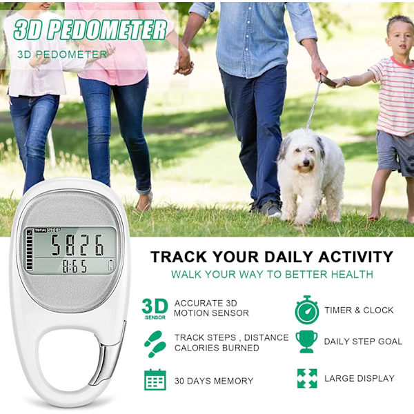 Digital skridttæller (tilfældig farve), bærbar fitness tracker