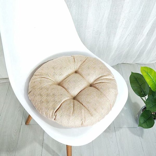 Pellavainen pyöreä istuintyyny, puuvillapellavainen tatami-lattiatyyny, pehmeä
