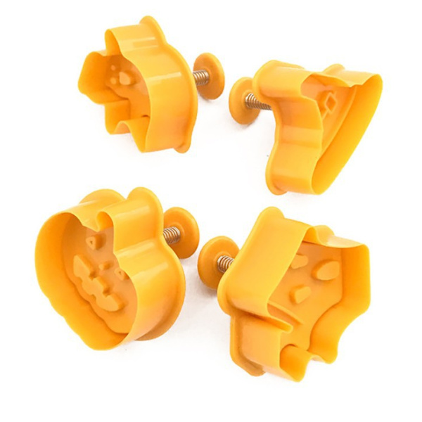 4 st 3D stereo tecknad kakform DIY Halloween fondantform S