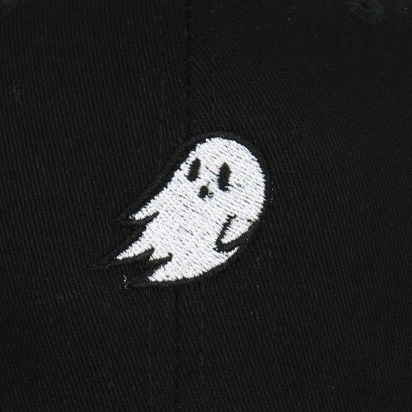 Ghost broderet baseballkasket (sort), sød Halloween udendørs s