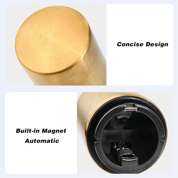 Automatisk flasköppnare, magnetisk gyllene ABS