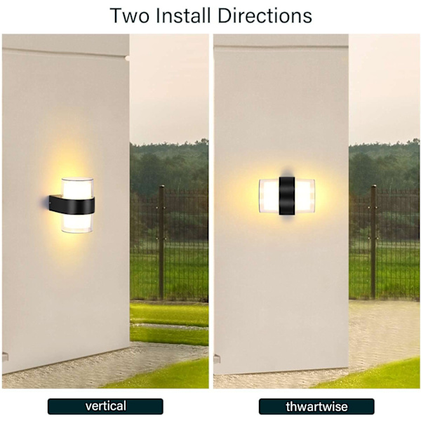 LED-ulkoseinävalaisin IP65 Vedenpitävä ulkoseinävalaisin Ulkoseinävalaisin Li