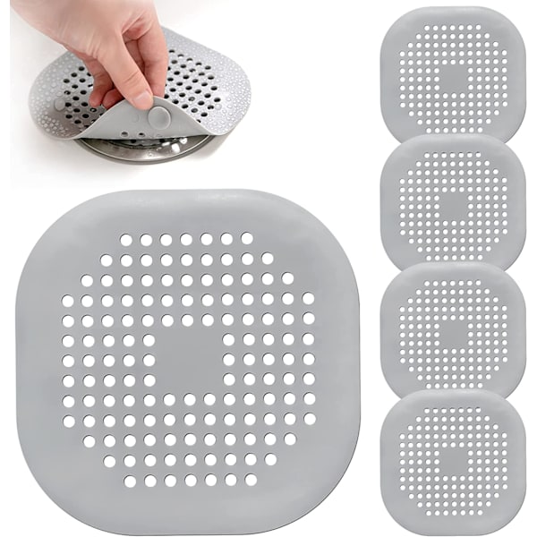 Hårkateter, 5-pack, duschavloppslock, silikon