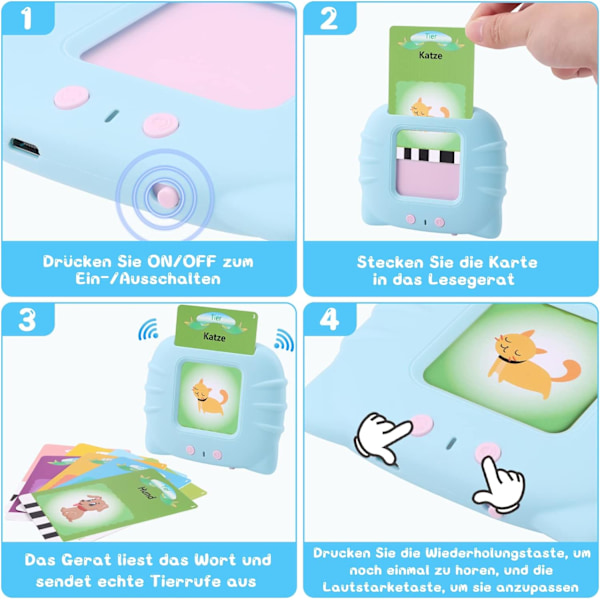 Læringslegetøj til 1-6 år, Flashcards til børn 112 ark