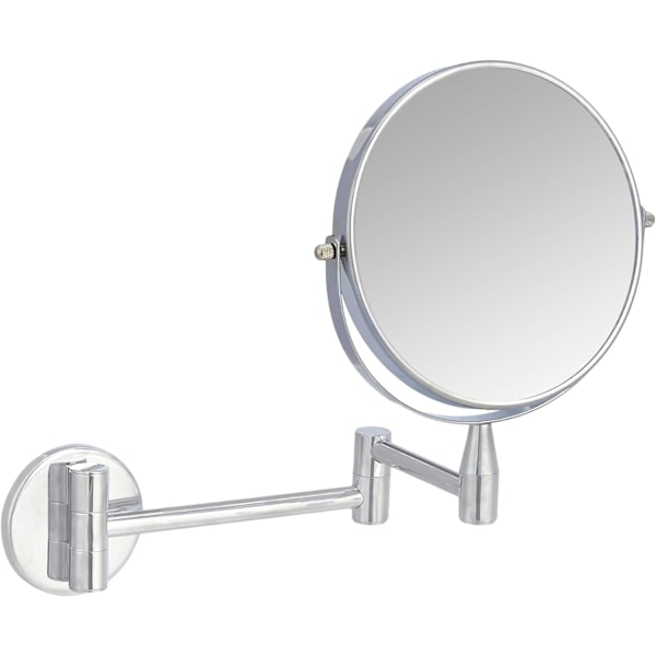 Wall-Mounted Vanity Mirror, 1x/5x Magnification, Chrome