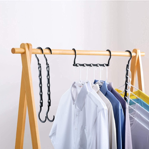 Pakke med 10 magiske bøjler Garderobe bøjle arrangør Opbevaring til C