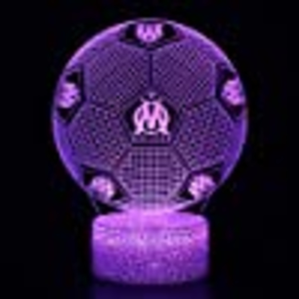 Tilbud Bedste fodboldform 3d optisk illusion smart 7 farve led nig