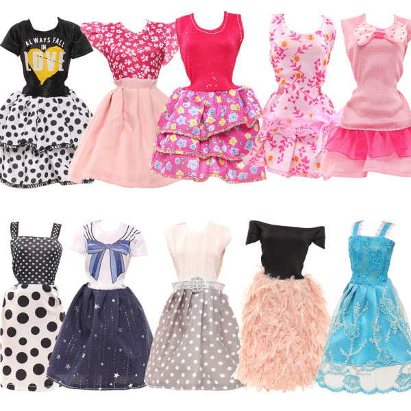 10 stycken docka kläder docka tillbehör flickleksaker 30cm docka c