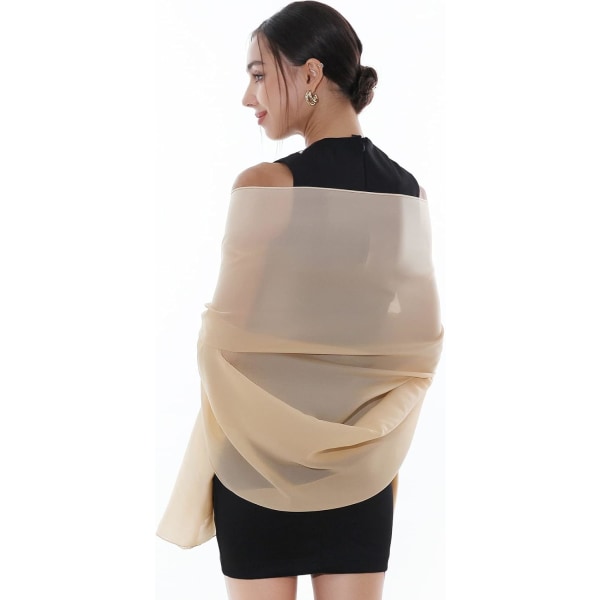Damesjal, skjerf, damechiffonstole til bryllup, langt sjal