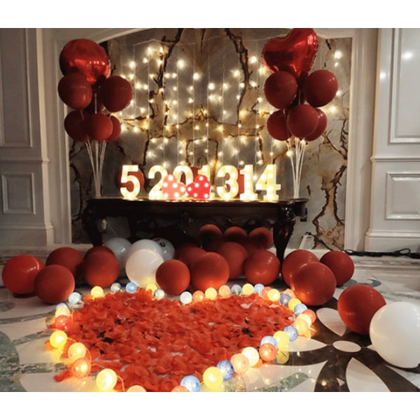 Mantianxing Fødselsdagslys LED Kærlighedsgardinlys Romantisk