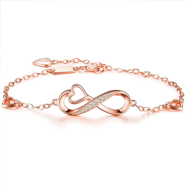 1 stk (rosegull) Armbåndsmykker for kvinner, Infinity Symbol Lov