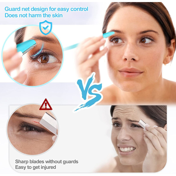 6 deler øyenbrynsbarbermaskin, ansiktsbarbermaskin, øyenbrynsbarbermaskin for kvinner, Vers