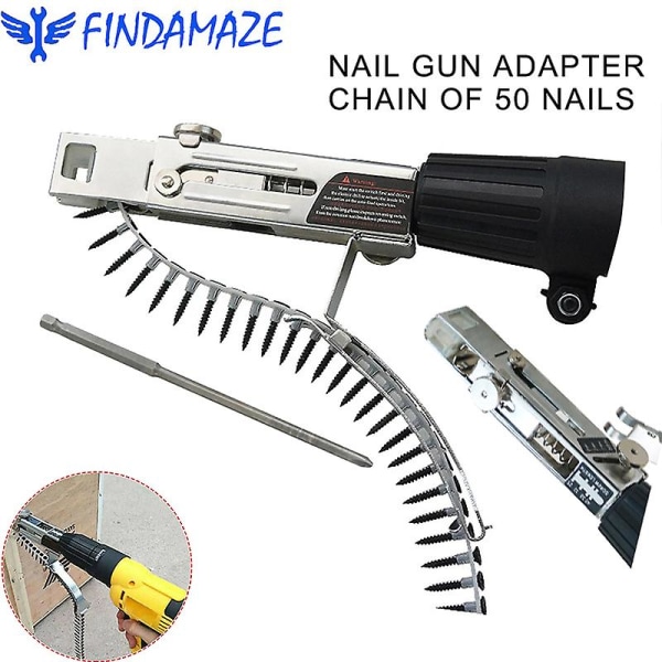 Automatic Screw Gun and Nozzle Adapter Kit, Adapt Lectric Drill,