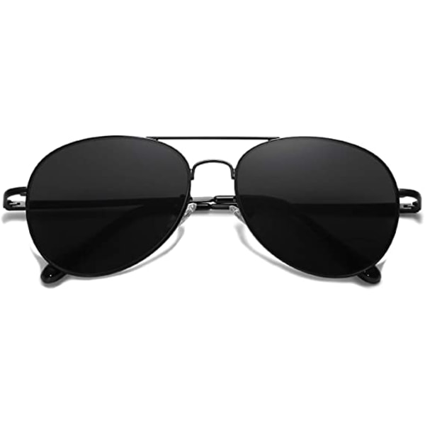 1 stk. (sort) Klassiske Pilot Metal Frame Spejl Linse Solbriller