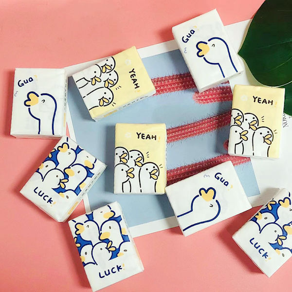 27 paket mini tryckt silkespapper näsdukar papper ca