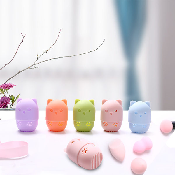 2 stk. Beauty Sponge Blender Beholder, (Rød/Sort) Makeup Blender