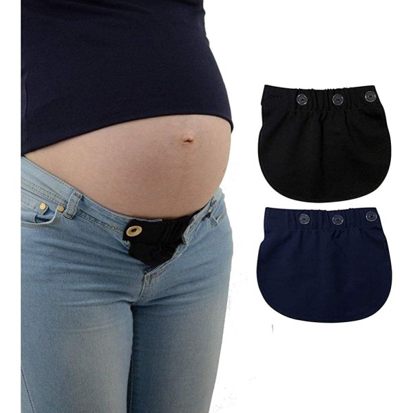 Justerbar elastisk midjeextender gravidbyxor extender gravid