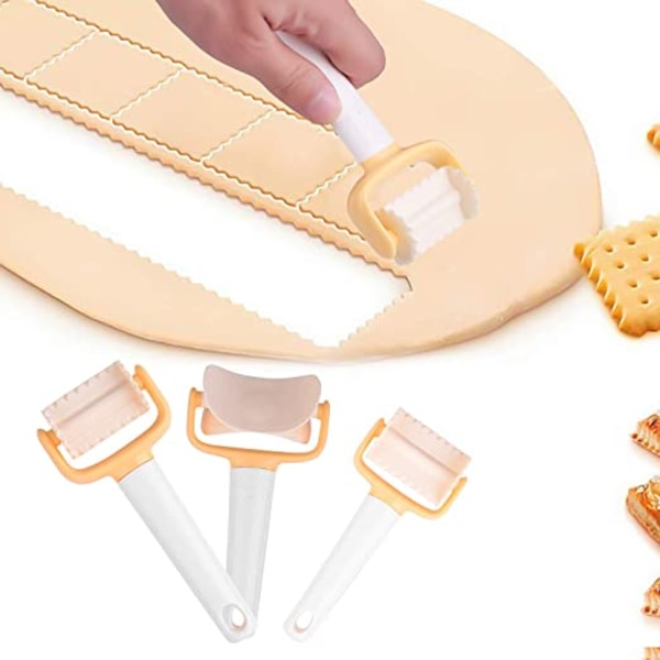 Kageform, 3 stk. Plastik Biscuit Form Kit Multifunktionel