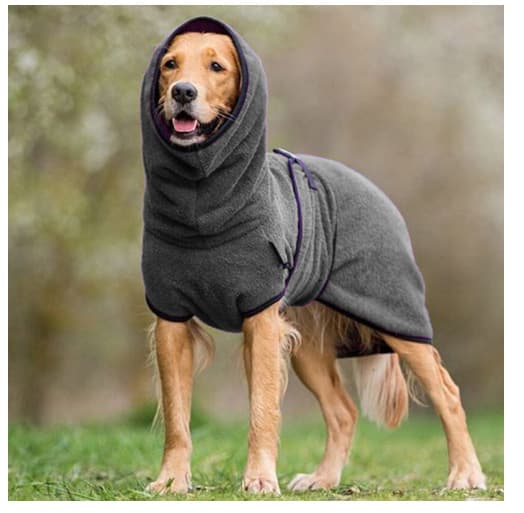 Hunde badekåbe i frotté til tørring