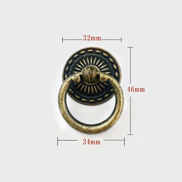 Möbelknoppar Ring Skåphandtag Vintage Skåpknoppar Låda
