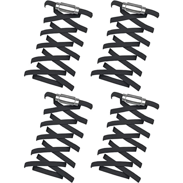 2 par slipsfrie elastiske skolisser for barn, voksne, eldre, med
