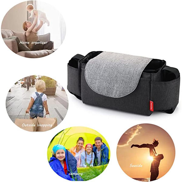 Baby Buggy Organizer Barnevogn Klapvogn Kopholder Tasker Mommy Bag Uni