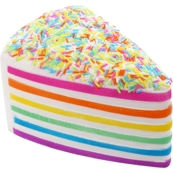 Squeeze Toys Cake Langsomt stigende Kawaii Rainbow Squishy Anti-Stress