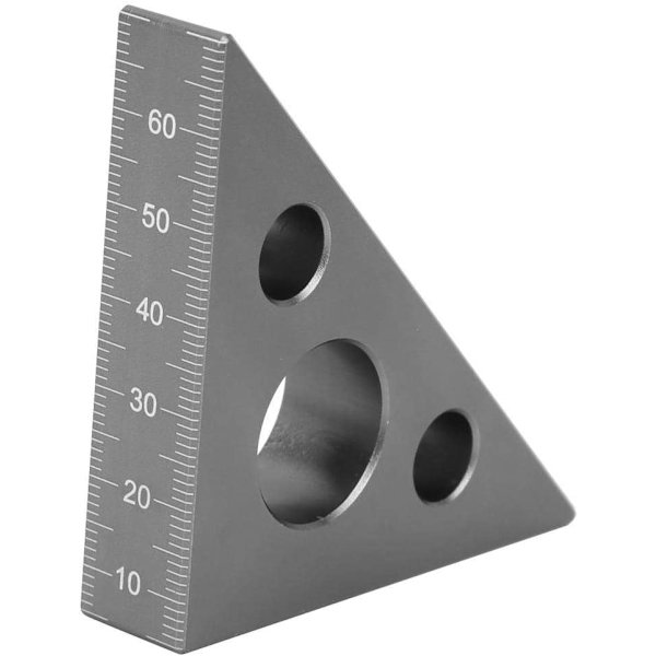 Aluminiumlegering Rettvinkel Linjal, Mini Bærbar Metall Vinkel Linjal