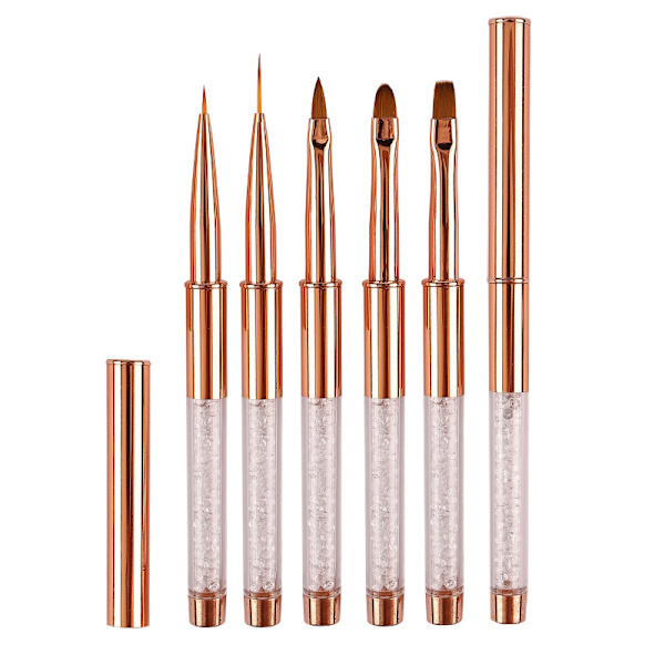 Akryl nagelborste set - 5PCS för akrylpulver nagelborste till a