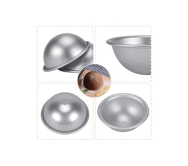 Aluminium Bakeform (10 cm) Halvkule Kakekopper Dessert Pudding