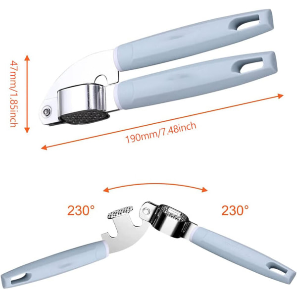 Blå - Hvitløkspresse, Hvitløkspresse, Kjøkkenutstyr, Veldig Eas