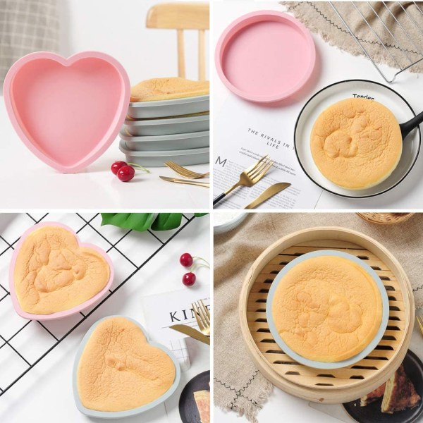 Non-Stick Silikonform Bakform 6 Tum Kakor Bakverk Bröd