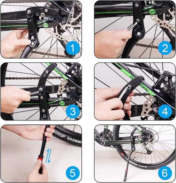Cykelstativ, Sidestaff til cykel Universal Aluminiumlegering