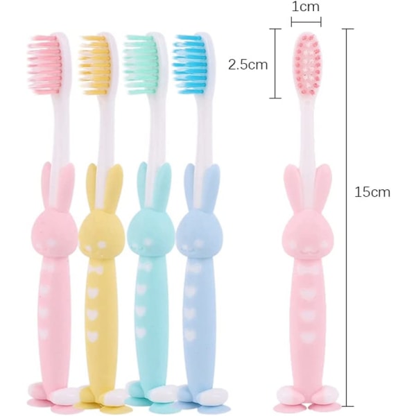 4 Pack Kids Toothbrush Set with Soft Bristles and Extra Fine Bri