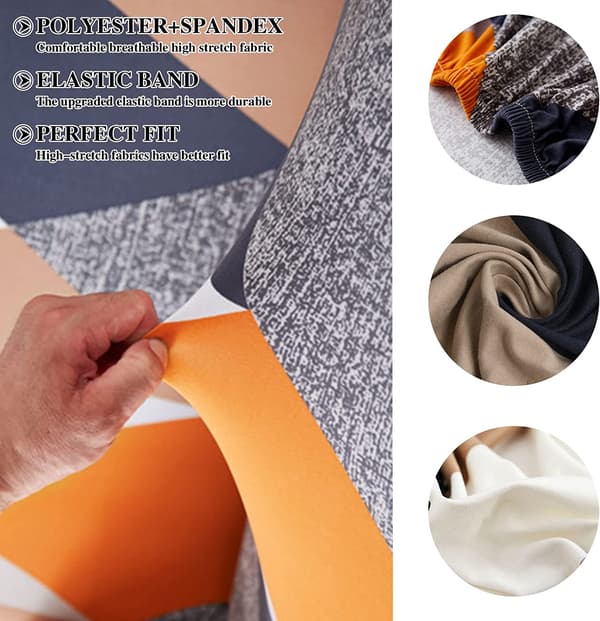 6 stk. Stretch Spisestoltrekk, Universal Vaskbar Stol
