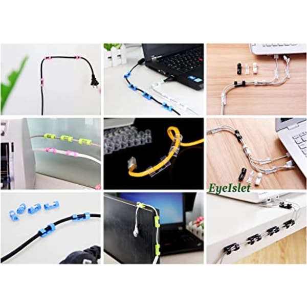 Selvklebende kabelklips arrangør Drop Wire Holder Kabelstyring