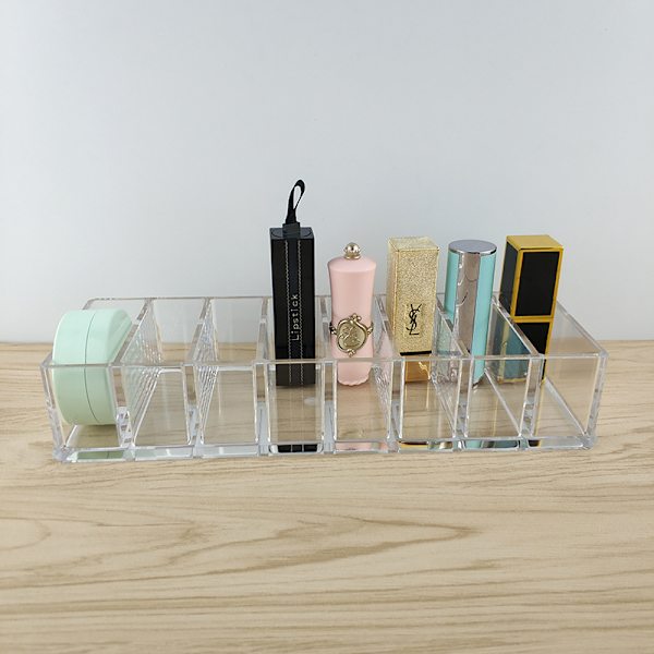 Transparent akryl kompakt opbevaringsboks blush highlighter øjenskygge