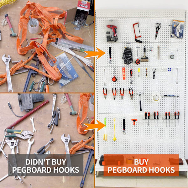 80 st Pegboard-krokar Assortment Hem Butik Förvaringskrokar Peg