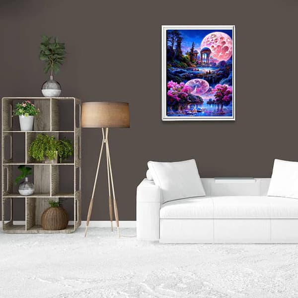 30 × 40cm (lilla) Diamantmaleri Kunstsett, 5D Diamantmaleri