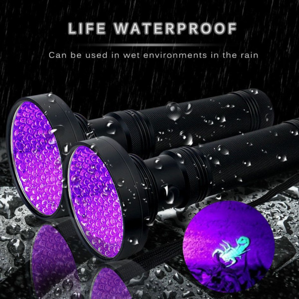 UV-taskulamppu, power 100 lediä UV-valokuva Scorpion-lamppunaamio Flu