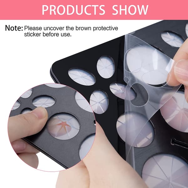Sort - Foldbar Makeup Børste Organizer Børsteholder Bærbar Ma