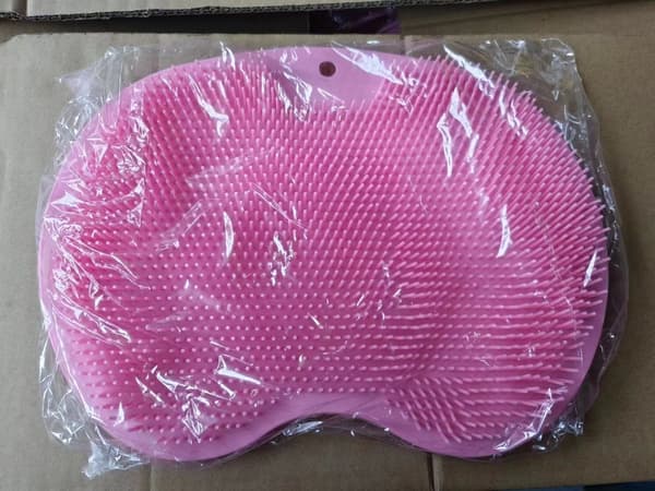 Grå (30 x 25 cm) Stor brusefodsbørste, brusefodsskrubber -