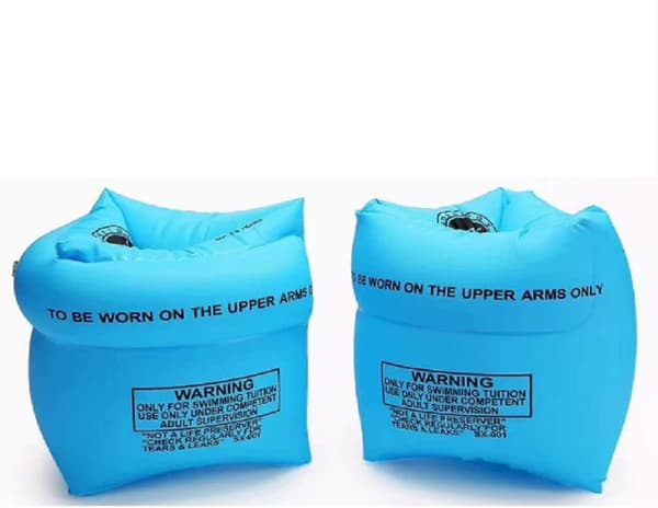 Uppblåsbara simarmband, 2-PACK, flytande rullärmar för barn