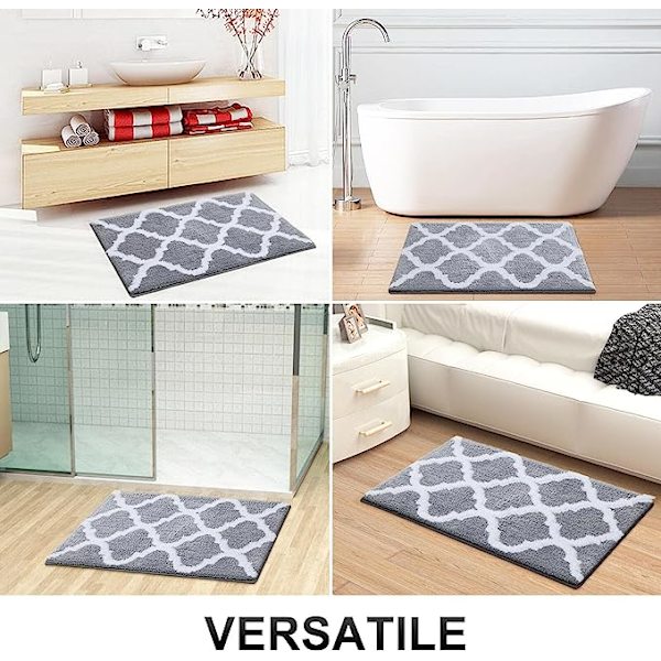 Luksuriøs baderomsmatte, myk og absorberende mikrofiber baderomsmatte