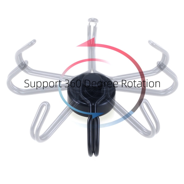 6-pack magnetiska kylskåpskrokar, 15 kg starka neodymmagneter, Stro