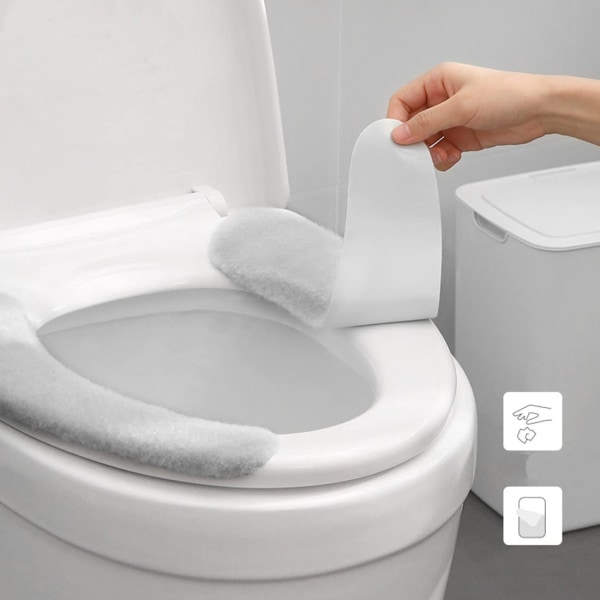 4 par toiletmåtte Antibakteriel selvklæbende toiletsæde Cushi