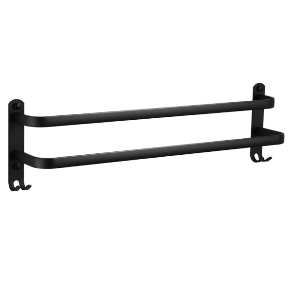 Bathroom Towel Rack, Black Wall Mounted Towel Rack for Shower