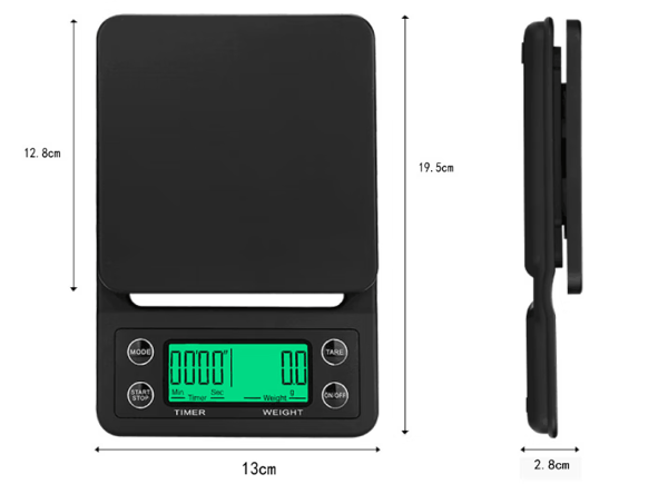 5000g / 0,1g Rustfrit Stål Digital Lcd Køkken Smykker Elektronisk